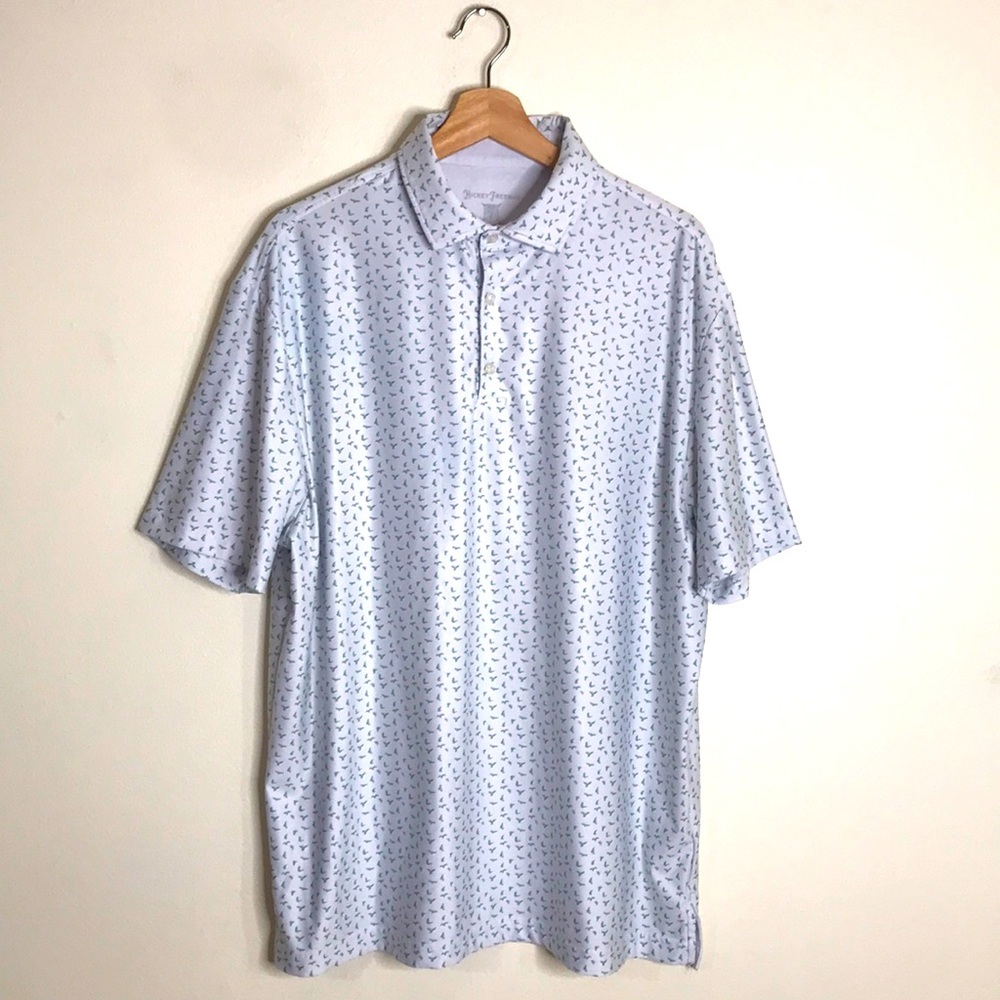 Hickey freeman mens performance wear golf polo lightweight shirt size L